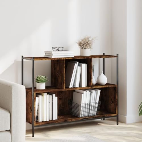 HANJIEFACAI Bücherregal Räuchereiche 102x28x77,5 cm Holzwerkstoff Small Shelf Book Shelf Small Bookshelf Book Shelves für Schlafzimmer Wohnzimmer Balkon Arbeitszimmer HANJIEFACAI Bücherregal Räuchereiche 102x28x77,5 cm Holzwerkstoff Small Shelf Book Shelf Small Bookshelf Book Shelves für Schlafzimmer Wohnzimmer Balkon Arbeitszimmer von HANJIEFACAI