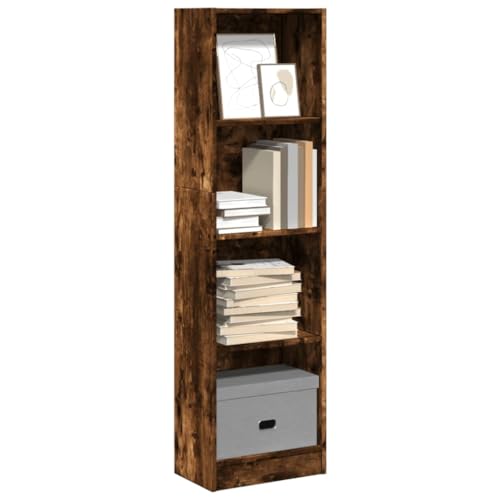 HANJIEFACAI Bücherregal Räuchereiche 40x24x143 cm Holzwerkstoff Small Shelf Book Shelf Small Bookshelf Book Shelves für Wohnzimmer Flur Schlafzimmer Balkon von HANJIEFACAI