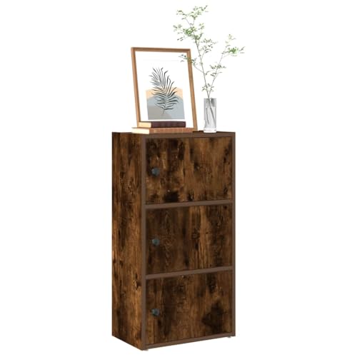 HANJIEFACAI Bücherregal Räuchereiche 40x24x77 cm Holzwerkstoff Book Shelves Small Bookshelf Shelf Organizer Bookshelves für Balkon Schlafzimmer Wohnzimmer Arbeitszimmer von HANJIEFACAI