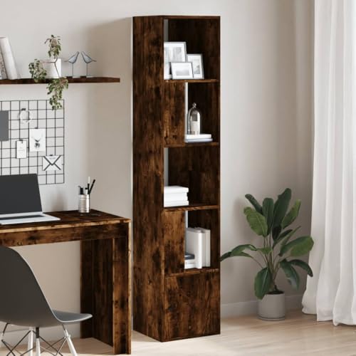 HANJIEFACAI Bücherregal Räuchereiche 40x36x189 cm Holzwerkstoff Small Shelf Cabinet Small Bookshelf Shelf Organizer für Balkon Flur Arbeitszimmer Schlafzimmer HANJIEFACAI Bücherregal Räuchereiche 40x36x189 cm Holzwerkstoff Small Shelf Cabinet Small Bookshelf Shelf Organizer für Balkon Flur Arbeitszimmer Schlafzimmer von HANJIEFACAI