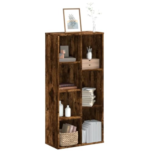 HANJIEFACAI Bücherregal Räuchereiche 50x25x105 cm Holzwerkstoff Small Bookcase Book Shelf Small Bookshelf Bookshelves für Balkon Arbeitszimmer Wohnzimmer Schlafzimmer von HANJIEFACAI