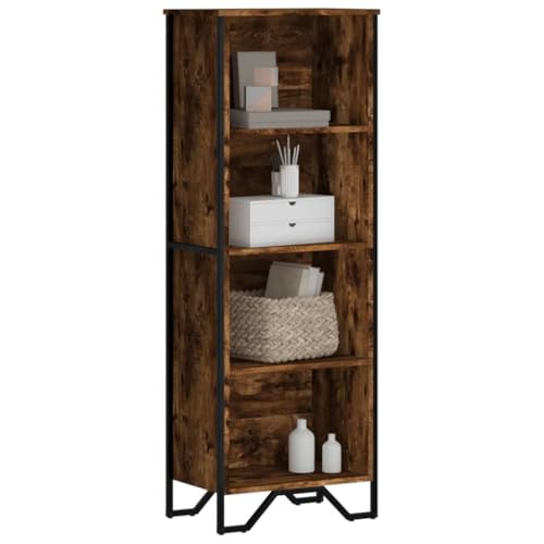 HANJIEFACAI Bücherregal Räuchereiche 50x31x137,5 cm Holzwerkstoff Bücherregal Book Shelf Cabinet Small Bookshelf für Flur Balkon Arbeitszimmer Schlafzimmer HANJIEFACAI Bücherregal Räuchereiche 50x31x137,5 cm Holzwerkstoff Bücherregal Book Shelf Cabinet Small Bookshelf für Flur Balkon Arbeitszimmer Schlafzimmer von HANJIEFACAI