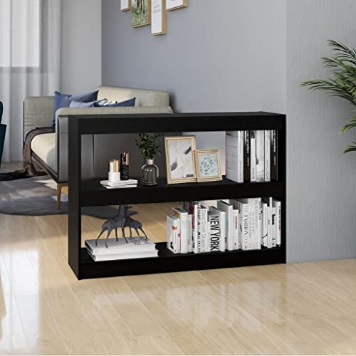HANJIEFACAI Bücherregal Raumteiler Schwarz 100x30x71,5 cm Massivholz Kiefer Small Shelf Bookcase Small Bookshelf Display Cabinet für Schlafzimmer Balkon Flur Arbeitszimmer HANJIEFACAI Bücherregal Raumteiler Schwarz 100x30x71,5 cm Massivholz Kiefer Small Shelf Bookcase Small Bookshelf Display Cabinet für Schlafzimmer Balkon Flur Arbeitszimmer von HANJIEFACAI