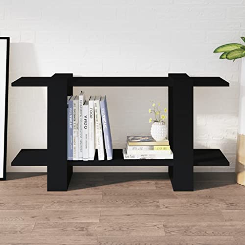 HANJIEFACAI Bücherregal Schwarz 100x30x51 cm Holzwerkstoff Small Shelf Book Shelf Small Bookshelf Book Shelves für Schlafzimmer Arbeitszimmer Balkon Flur von HANJIEFACAI