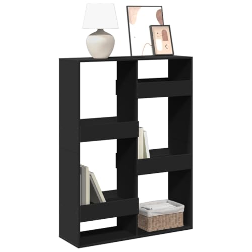 HANJIEFACAI Bücherregal Schwarz 100x33x135 cm Holzwerkstoff Vitrine Book Shelf Bookcase Bookshelves für Arbeitszimmer Wohnzimmer Schlafzimmer Flur von HANJIEFACAI