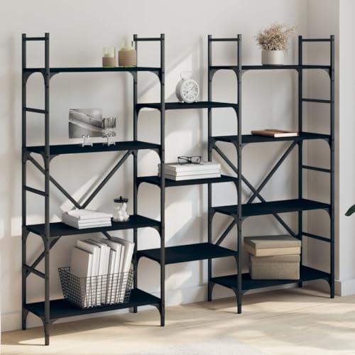 HANJIEFACAI Bücherregal Schwarz 160x28,5x136,5 cm Holzwerkstoff Small Shelf Bookcase Small Bookshelf Display Cabinet für Arbeitszimmer Flur Wohnzimmer Schlafzimmer HANJIEFACAI Bücherregal Schwarz 160x28,5x136,5 cm Holzwerkstoff Small Shelf Bookcase Small Bookshelf Display Cabinet für Arbeitszimmer Flur Wohnzimmer Schlafzimmer von HANJIEFACAI