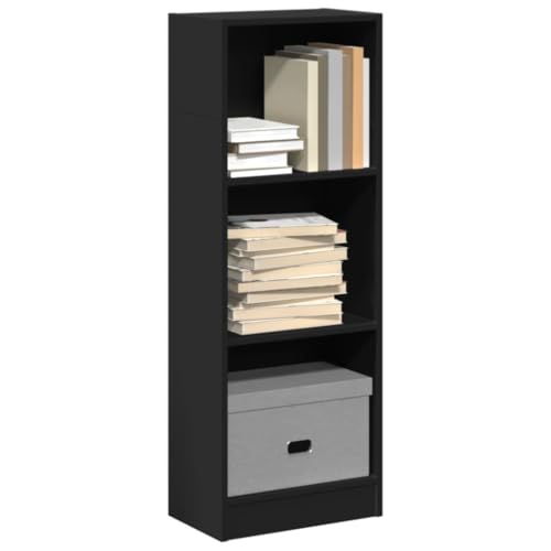HANJIEFACAI Bücherregal Schwarz 40x24x109 cm Holzwerkstoff Small Shelf Book Shelf Small Bookshelf Book Shelves für Wohnzimmer Flur Schlafzimmer Balkon von HANJIEFACAI