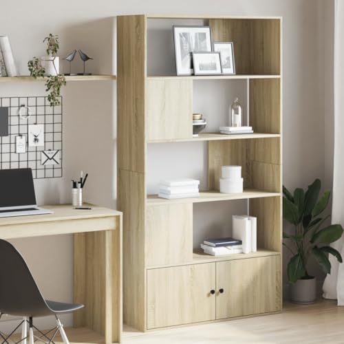 HANJIEFACAI Bücherregal Sonoma-Eiche 100x36x189 cm Holzwerkstoff Small Shelf Cabinet Small Bookshelf Shelf Organizer für Balkon Flur Arbeitszimmer Schlafzimmer HANJIEFACAI Bücherregal Sonoma-Eiche 100x36x189 cm Holzwerkstoff Small Shelf Cabinet Small Bookshelf Shelf Organizer für Balkon Flur Arbeitszimmer Schlafzimmer von HANJIEFACAI