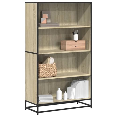 HANJIEFACAI Bücherregal Sonoma-Eiche 80,5x35x139 cm Holzwerkstoff Shelves for Bedroom Bookcase Cabinet Book Shelves für Flur Schlafzimmer Wohnzimmer Balkon HANJIEFACAI Bücherregal Sonoma-Eiche 80,5x35x139 cm Holzwerkstoff Shelves for Bedroom Bookcase Cabinet Book Shelves für Flur Schlafzimmer Wohnzimmer Balkon von HANJIEFACAI