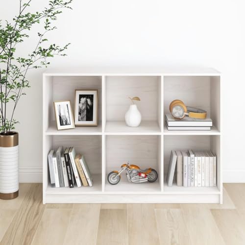 HANJIEFACAI Bücherregal Weiß 104x33x76 cm Massivholz Kiefer Book Shelves Small Bookshelf Shelf Organizer Bookshelves für Flur Schlafzimmer Wohnzimmer Balkon HANJIEFACAI Bücherregal Weiß 104x33x76 cm Massivholz Kiefer Book Shelves Small Bookshelf Shelf Organizer Bookshelves für Flur Schlafzimmer Wohnzimmer Balkon von HANJIEFACAI