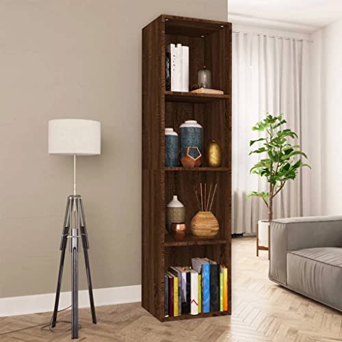 HANJIEFACAI Bücherschrank/TV-Schrank Braun Eichen-Optik 36x30x143 cm Small Shelf Book Shelf Bookcase Shelves for Bedroom für Schlafzimmer Wohnzimmer Arbeitszimmer Balkon HANJIEFACAI Bücherschrank/TV-Schrank Braun Eichen-Optik 36x30x143 cm Small Shelf Book Shelf Bookcase Shelves for Bedroom für Schlafzimmer Wohnzimmer Arbeitszimmer Balkon von HANJIEFACAI