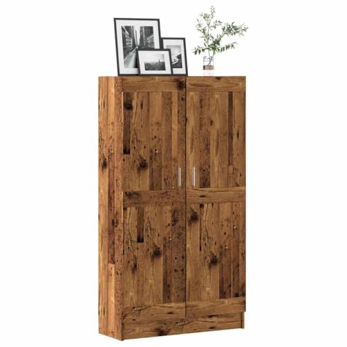 HANJIEFACAI Bücherschrank Altholz-Optik 82,5x30,5x150 cm Holzwerkstoff Small Bookcase Book Shelf Small Bookshelf Display Cabinet für Balkon Schlafzimmer Wohnzimmer Flur von HANJIEFACAI