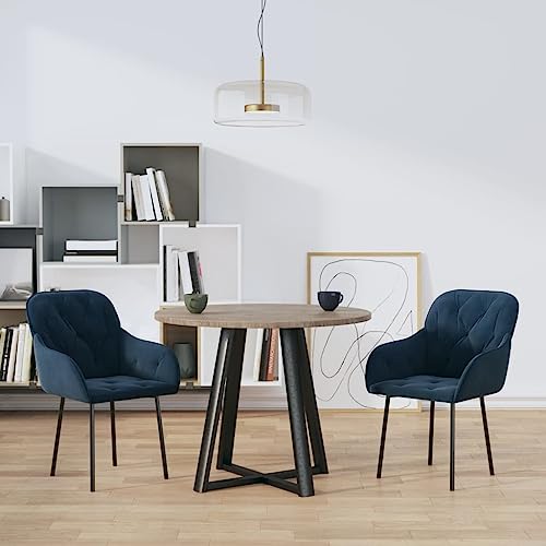 HANJIEFACAI Esszimmerstühle 2 STK. Blau Samt Besucherstuhl Gartenstühle Stuhl Schminktisch Dining Chair für Wohnzimmer Küche Park Garten HANJIEFACAI Esszimmerstühle 2 STK. Blau Samt Besucherstuhl Gartenstühle Stuhl Schminktisch Dining Chair für Wohnzimmer Küche Park Garten von HANJIEFACAI