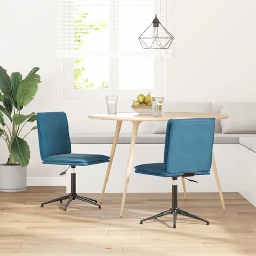 HANJIEFACAI Esszimmerstühle 2 STK. Blau Samt Stuhl Wohnzimmer Gartenstühle Balkonstuhl Dining Chair für Garten Küche Wohnzimmer Park HANJIEFACAI Esszimmerstühle 2 STK. Blau Samt Stuhl Wohnzimmer Gartenstühle Balkonstuhl Dining Chair für Garten Küche Wohnzimmer Park von HANJIEFACAI