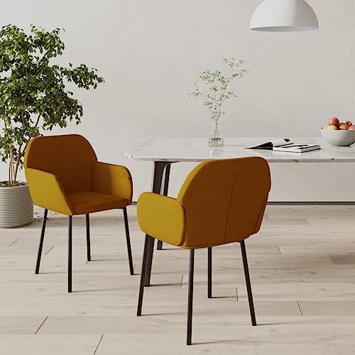 HANJIEFACAI Esszimmerstühle 2 STK. Braun Samt Küchenstühle Modern Esszimmerstühle Schminktisch Stuhl Stuhl Für Schminktisch für Wohnzimmer Küche Balkon Garten von HANJIEFACAI