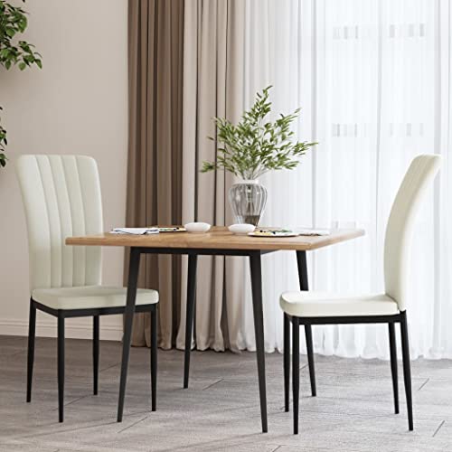 HANJIEFACAI Esszimmerstühle 2 STK. Creme Samt Stuhl Wohnzimmer Gartenstühle Esszimmerstühle Stuhl Für Schminktisch für Restaurant Wohnzimmer Park Garten von HANJIEFACAI
