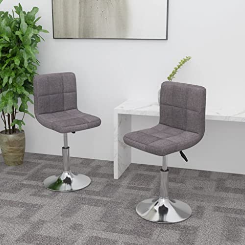 HANJIEFACAI Esszimmerstühle 2 STK. Drehbar Taupe Stoff Wartezimmer Stühle Gartenstühle Balkonstuhl Schminkstuhl für Küche Garten Balkon Wohnzimmer HANJIEFACAI Esszimmerstühle 2 STK. Drehbar Taupe Stoff Wartezimmer Stühle Gartenstühle Balkonstuhl Schminkstuhl für Küche Garten Balkon Wohnzimmer von HANJIEFACAI