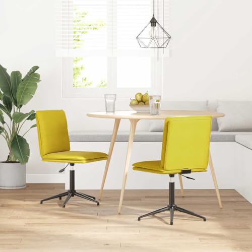 HANJIEFACAI Esszimmerstühle 2 STK. Gelb Samt Stuhl Wohnzimmer Gartenstühle Balkonstuhl Dining Chair für Garten Küche Wohnzimmer Park von HANJIEFACAI