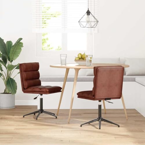 HANJIEFACAI Esszimmerstühle 2 STK. Glänzend Braun Kunstleder Outdoor Chair Esszimmerstühle Stuhl Schminktisch Lounge Sessel für Wohnzimmer Restaurant Garten Balkon HANJIEFACAI Esszimmerstühle 2 STK. Glänzend Braun Kunstleder Outdoor Chair Esszimmerstühle Stuhl Schminktisch Lounge Sessel für Wohnzimmer Restaurant Garten Balkon von HANJIEFACAI
