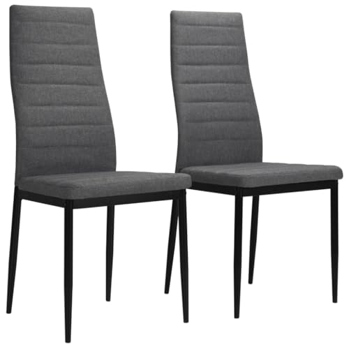 HANJIEFACAI Esszimmerstühle 2 STK. Hellgrau Stoff Küchenstühle Modern Schminktisch Stuhl Esstisch Stühle Stuhl Schminktisch für Balkon Wohnzimmer Garten Küche von HANJIEFACAI