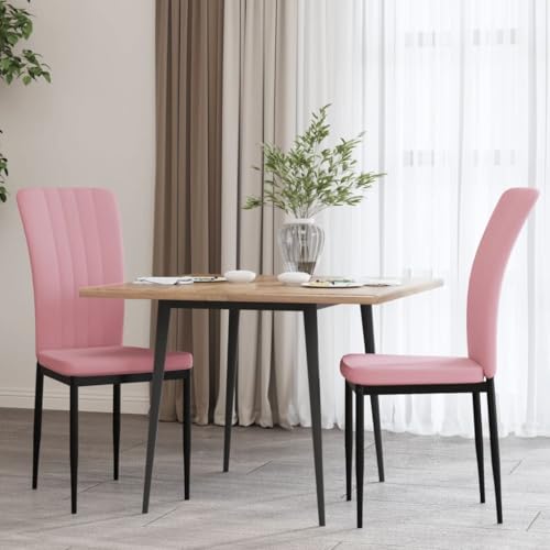 HANJIEFACAI Esszimmerstühle 2 STK. Rosa Samt Stuhl Wohnzimmer Gartenstühle Esszimmerstühle Stuhl Für Schminktisch für Restaurant Wohnzimmer Park Garten von HANJIEFACAI
