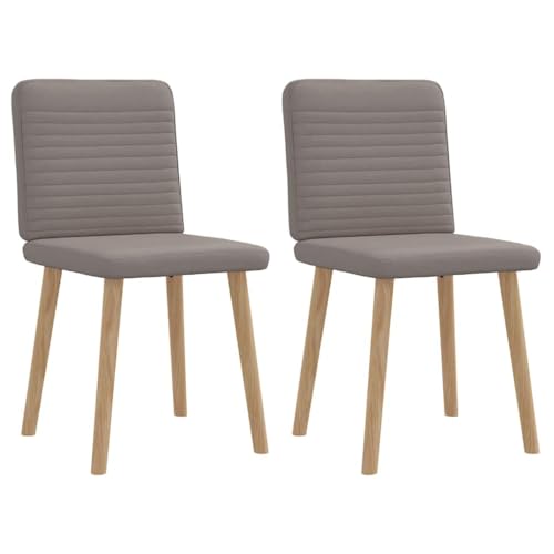 HANJIEFACAI Esszimmerstühle 2 STK. Taupe Stoff Esszimmersessel Esszimmerstühle Schminktisch Stuhl Essstühle für Balkon Park Wohnzimmer Küche von HANJIEFACAI