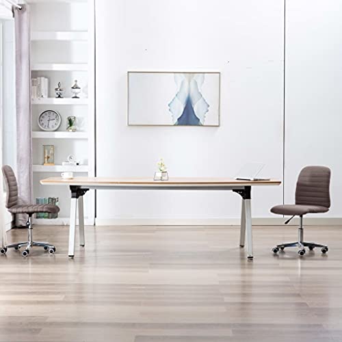 HANJIEFACAI Esszimmerstühle 2 STK. Taupe Stoff Kitchen Chair Esszimmerstühle Balkonstuhl Dining Chair für Küche Restaurant Garten Balkon von HANJIEFACAI