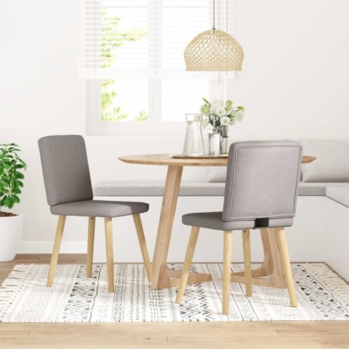 HANJIEFACAI Esszimmerstühle 2 STK. Taupe Stoff Kitchen Chair Esszimmerstühle Schminktisch Stuhl Lounge Sessel für Balkon Küche Garten Park von HANJIEFACAI