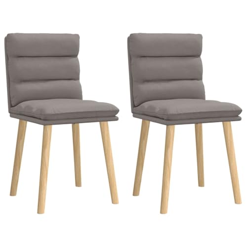 HANJIEFACAI Esszimmerstühle 2 STK. Taupe Stoff Outdoor Chair Balkonstuhl Schminkstuhl Lounge Sessel für Balkon Restaurant Küche Wohnzimmer von HANJIEFACAI