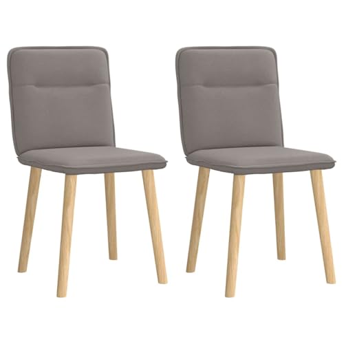 HANJIEFACAI Esszimmerstühle 2 STK. Taupe Stoff Wohnzimmer Stühle Gartenstühle Esszimmerstühle Besucherstuhl für Wohnzimmer Park Küche Garten von HANJIEFACAI