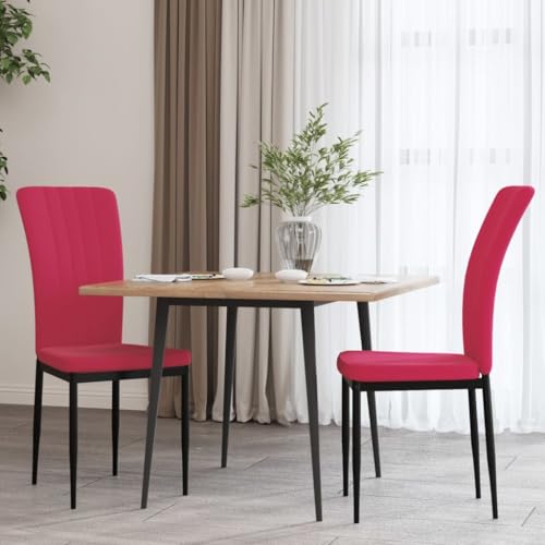 HANJIEFACAI Esszimmerstühle 2 STK. Weinrot Samt Stuhl Wohnzimmer Gartenstühle Esszimmerstühle Stuhl Für Schminktisch für Restaurant Wohnzimmer Park Garten von HANJIEFACAI