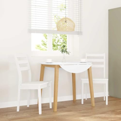 HANJIEFACAI Esszimmerstühle 2 STK. Weiß Massivholz Gummibaum Wohnzimmer Stühle Balkonstuhl Schminkstuhl Essstühle für Wohnzimmer Garten Park Restaurant HANJIEFACAI Esszimmerstühle 2 STK. Weiß Massivholz Gummibaum Wohnzimmer Stühle Balkonstuhl Schminkstuhl Essstühle für Wohnzimmer Garten Park Restaurant von HANJIEFACAI