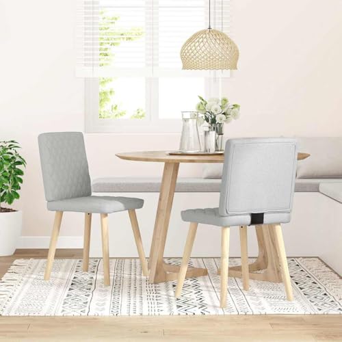 HANJIEFACAI Esszimmerstühle 2 STK. Wolkengrau Stoff Küchenstühle Modern Schminktisch Stuhl Balkonstuhl Dining Chair für Garten Park Restaurant Balkon von HANJIEFACAI