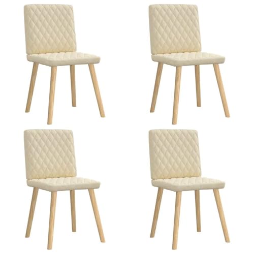 HANJIEFACAI Esszimmerstühle 4 STK. Creme Stoff Küchenstühle Modern Schminktisch Stuhl Balkonstuhl Dining Chair für Garten Park Restaurant Balkon HANJIEFACAI Esszimmerstühle 4 STK. Creme Stoff Küchenstühle Modern Schminktisch Stuhl Balkonstuhl Dining Chair für Garten Park Restaurant Balkon von HANJIEFACAI