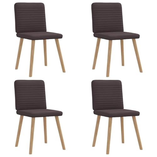 HANJIEFACAI Esszimmerstühle 4 STK. Dunkelbraun Stoff Esszimmersessel Esszimmerstühle Schminktisch Stuhl Essstühle für Balkon Park Wohnzimmer Küche HANJIEFACAI Esszimmerstühle 4 STK. Dunkelbraun Stoff Esszimmersessel Esszimmerstühle Schminktisch Stuhl Essstühle für Balkon Park Wohnzimmer Küche von HANJIEFACAI