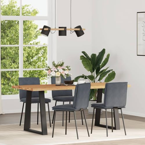 HANJIEFACAI Esszimmerstühle 4 STK. Dunkelgrau Samt Küchenstühle Modern Esszimmerstühle Schminktisch Stuhl Stuhl Für Schminktisch für Garten Restaurant Balkon Wohnzimmer von HANJIEFACAI