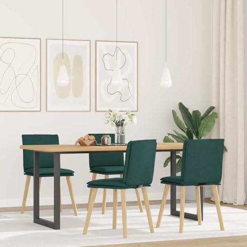 HANJIEFACAI Esszimmerstühle 4 STK. Dunkelgrün Stoff Kitchen Chair Schminktisch Stuhl Balkonstuhl Stuhl Schminktisch für Garten Park Küche Restaurant von HANJIEFACAI