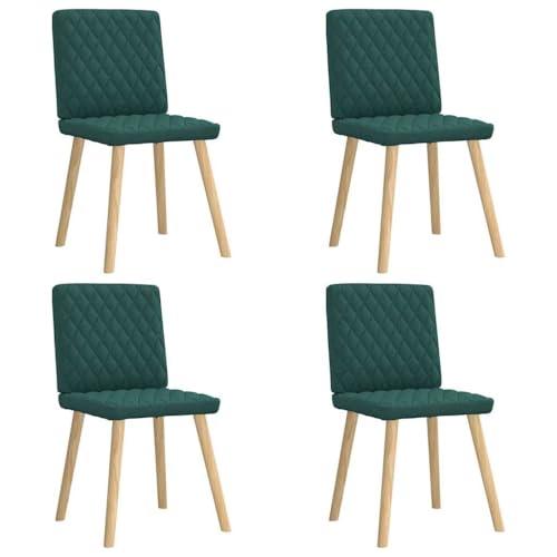 HANJIEFACAI Esszimmerstühle 4 STK. Dunkelgrün Stoff Küchenstühle Modern Schminktisch Stuhl Balkonstuhl Dining Chair für Garten Park Restaurant Balkon HANJIEFACAI Esszimmerstühle 4 STK. Dunkelgrün Stoff Küchenstühle Modern Schminktisch Stuhl Balkonstuhl Dining Chair für Garten Park Restaurant Balkon von HANJIEFACAI