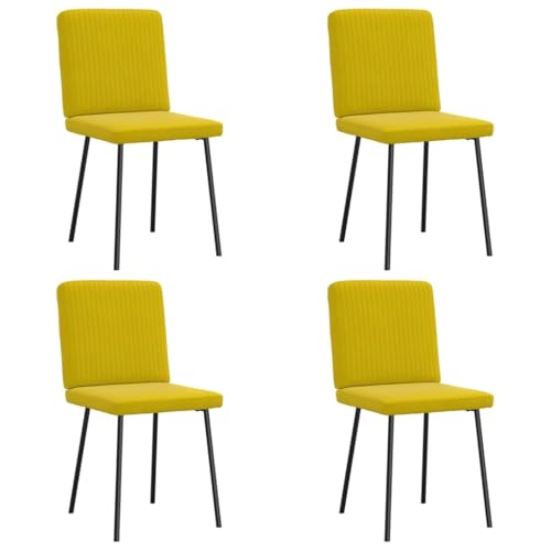 HANJIEFACAI Esszimmerstühle 4 STK. Gelb Samt Living Room Chairs Gartenstühle Balkonstuhl Stuhl Schminktisch für Restaurant Balkon Wohnzimmer Garten HANJIEFACAI Esszimmerstühle 4 STK. Gelb Samt Living Room Chairs Gartenstühle Balkonstuhl Stuhl Schminktisch für Restaurant Balkon Wohnzimmer Garten von HANJIEFACAI