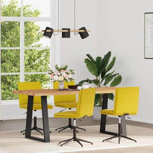 HANJIEFACAI Esszimmerstühle 4 STK. Gelb Samt Stuhl Wohnzimmer Gartenstühle Balkonstuhl Dining Chair für Garten Küche Wohnzimmer Park HANJIEFACAI Esszimmerstühle 4 STK. Gelb Samt Stuhl Wohnzimmer Gartenstühle Balkonstuhl Dining Chair für Garten Küche Wohnzimmer Park von HANJIEFACAI