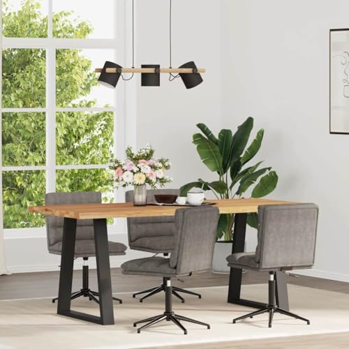HANJIEFACAI Esszimmerstühle 4 STK. Grau Kunstleder Outdoor Chair Esszimmerstühle Stuhl Schminktisch Lounge Sessel für Wohnzimmer Restaurant Garten Balkon HANJIEFACAI Esszimmerstühle 4 STK. Grau Kunstleder Outdoor Chair Esszimmerstühle Stuhl Schminktisch Lounge Sessel für Wohnzimmer Restaurant Garten Balkon von HANJIEFACAI