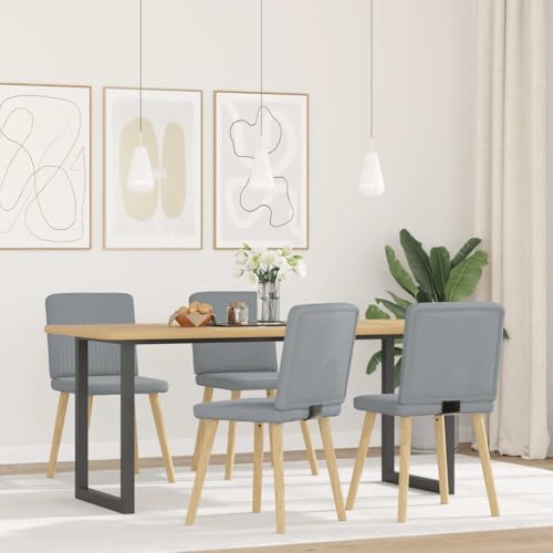 HANJIEFACAI Esszimmerstühle 4 STK. Hellgrau Stoff Kitchen Chair Esszimmerstühle Schminktisch Stuhl Lounge Sessel für Balkon Küche Garten Park HANJIEFACAI Esszimmerstühle 4 STK. Hellgrau Stoff Kitchen Chair Esszimmerstühle Schminktisch Stuhl Lounge Sessel für Balkon Küche Garten Park von HANJIEFACAI
