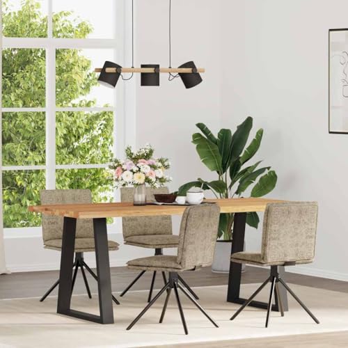 HANJIEFACAI Esszimmerstühle 4 STK. Hellgrau Wildlederimitat Küchenstühle Modern Esszimmerstühle Esstisch Stühle Dining Chair für Balkon Park Garten Wohnzimmer von HANJIEFACAI