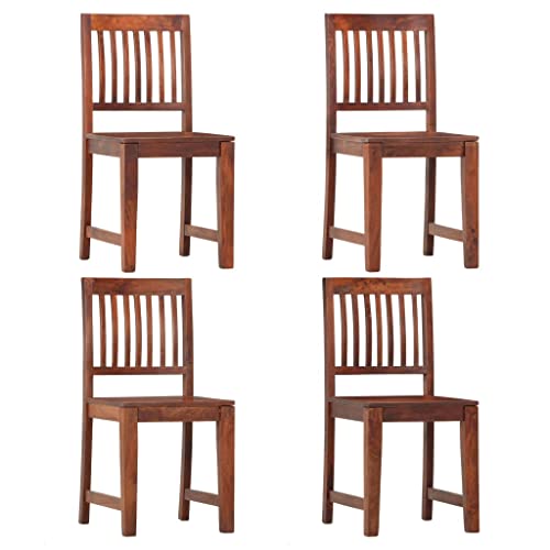 HANJIEFACAI Esszimmerstühle 4 STK. Massivholz Mango Stuhl Küche Esszimmerstühle Essstühle Lounge Sessel für Wohnzimmer Restaurant Park Garten von HANJIEFACAI