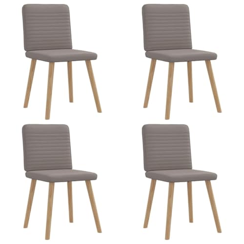 HANJIEFACAI Esszimmerstühle 4 STK. Taupe Stoff Esszimmersessel Esszimmerstühle Schminktisch Stuhl Essstühle für Balkon Park Wohnzimmer Küche HANJIEFACAI Esszimmerstühle 4 STK. Taupe Stoff Esszimmersessel Esszimmerstühle Schminktisch Stuhl Essstühle für Balkon Park Wohnzimmer Küche von HANJIEFACAI