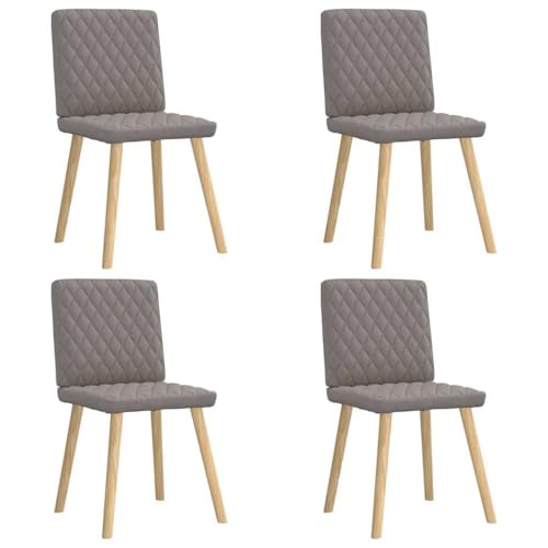 HANJIEFACAI Esszimmerstühle 4 STK. Taupe Stoff Küchenstühle Modern Schminktisch Stuhl Balkonstuhl Dining Chair für Garten Park Restaurant Balkon HANJIEFACAI Esszimmerstühle 4 STK. Taupe Stoff Küchenstühle Modern Schminktisch Stuhl Balkonstuhl Dining Chair für Garten Park Restaurant Balkon von HANJIEFACAI