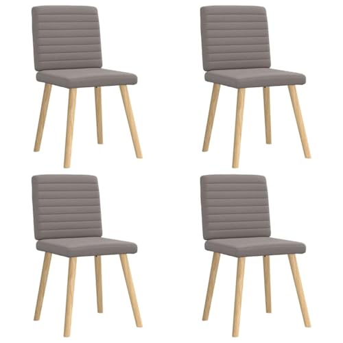 HANJIEFACAI Esszimmerstühle 4 STK. Taupe Stoff Living Room Chairs Gartenstühle Schminktisch Stuhl Dining Chair für Park Küche Wohnzimmer Restaurant von HANJIEFACAI