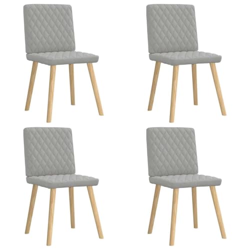 HANJIEFACAI Esszimmerstühle 4 STK. Wolkengrau Stoff Küchenstühle Modern Schminktisch Stuhl Balkonstuhl Dining Chair für Garten Park Restaurant Balkon von HANJIEFACAI