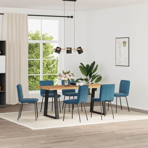 HANJIEFACAI Esszimmerstühle 6 STK. Blau Samt Küchenstühle Modern Esszimmerstühle Schminktisch Stuhl Stuhl Für Schminktisch für Garten Restaurant Balkon Wohnzimmer von HANJIEFACAI