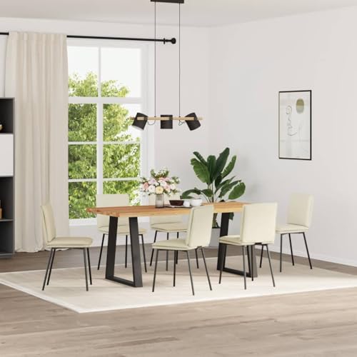 HANJIEFACAI Esszimmerstühle 6 STK. Creme Samt Küchenstühle Modern Esszimmerstühle Schminktisch Stuhl Stuhl Für Schminktisch für Garten Restaurant Balkon Wohnzimmer von HANJIEFACAI